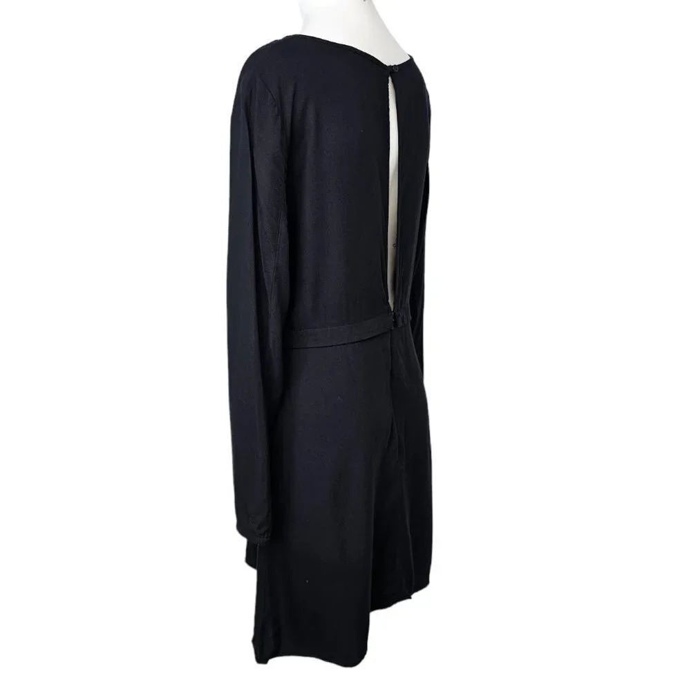 Aritzia Talula Keyhole Back Black Long Sleeve Mini Dress Size 6 - Picture 5 of 6